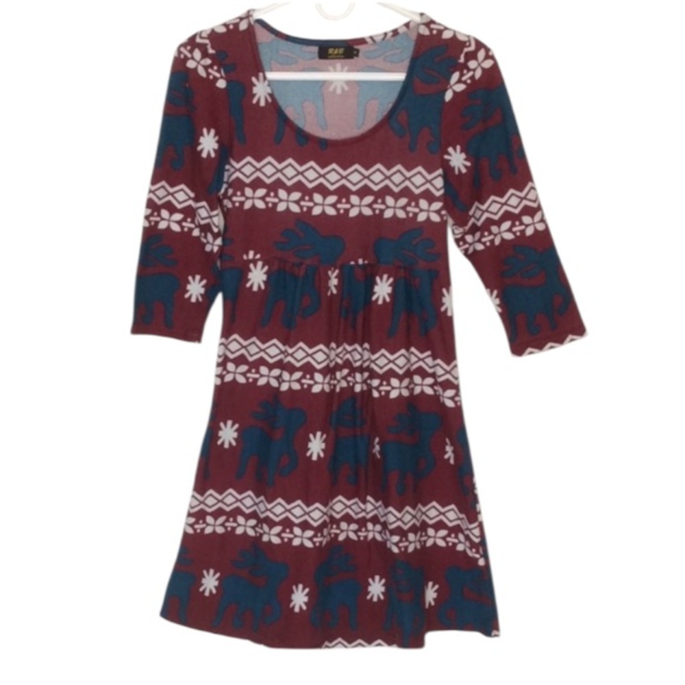 R&B Collection Dress 3/4 Sleeve Scoop Neck Women’s